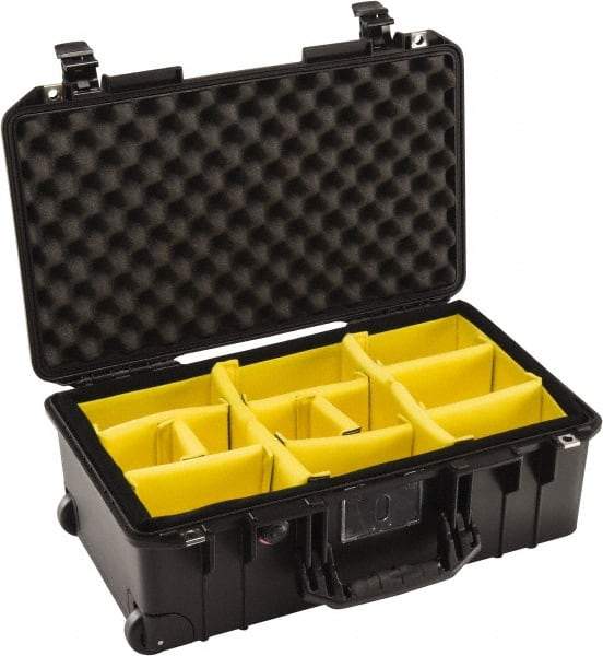 Pelican Products, Inc. - 13-31/32" Wide x 8-63/64" High, Aircase w/Divider - Black - Exact Tool & Supply