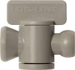 Loc-Line - 10 Piece, 1/4" ID Coolant Hose In-Line Check Valve - Female to Ball Connection, Acetal Copolymer Body, Unthreaded, Use with Loc-Line Modular Hose Systems - Exact Tool & Supply