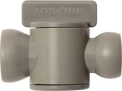 Loc-Line - 10 Piece, 1/2" ID Coolant Hose In-Line Check Valve - Female to Ball Connection, Acetal Copolymer Body, Unthreaded, Use with Loc-Line Modular Hose Systems - Exact Tool & Supply