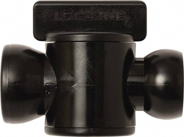 Loc-Line - 10 Piece, 1/2" ID Coolant Hose In-Line Check Valve - Female to Ball Connection, Acetal Copolymer Body, Unthreaded, Use with Loc-Line Modular Hose Systems - Exact Tool & Supply