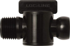 Loc-Line - 10 Piece, 1/2" ID Coolant Hose Male NPT Valve - Male to Female Connection, Acetal Copolymer Body, NPT, Use with Loc-Line Modular Hose Systems - Exact Tool & Supply