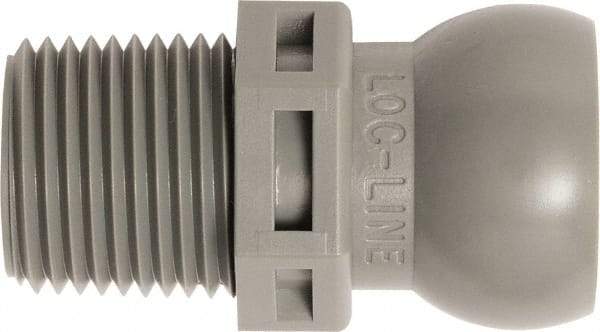 Loc-Line - 50 Piece, 3/8" Hose ID, Male to Female Coolant Hose Connector - 3/8" NPT, For Loc-Line Modular Hose Systems - Exact Tool & Supply