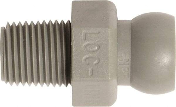 Loc-Line - 50 Piece, 1/8" Hose ID, Male to Female Coolant Hose Connector - 1/8" NPT, For Loc-Line Modular Hose Systems - Exact Tool & Supply