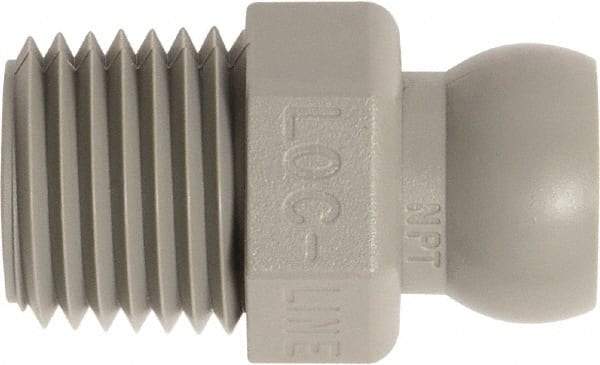 Loc-Line - 50 Piece, 1/4" Hose ID, Male to Female Coolant Hose Connector - 1/4" NPT, For Loc-Line Modular Hose Systems - Exact Tool & Supply