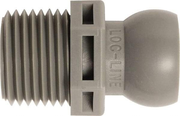 Loc-Line - 50 Piece, 1/2" Hose ID, Male to Female Coolant Hose Connector - 1/2" NPT, For Loc-Line Modular Hose Systems - Exact Tool & Supply