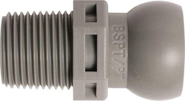 Loc-Line - 50 Piece, 3/8" Hose ID, Male to Female Coolant Hose Connector - 3/8" BSPT, For Loc-Line Modular Hose Systems - Exact Tool & Supply
