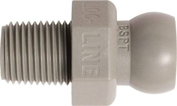 Loc-Line - 50 Piece, 1/8" Hose ID, Male to Female Coolant Hose Connector - 1/8" BSPT, For Loc-Line Modular Hose Systems - Exact Tool & Supply