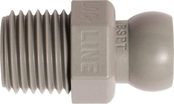 Loc-Line - 50 Piece, 1/4" Hose ID, Male to Female Coolant Hose Connector - 1/4" BSPT, For Loc-Line Modular Hose Systems - Exact Tool & Supply