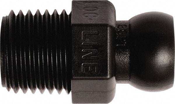 Loc-Line - 50 Piece, 1/4" Hose ID, Male to Female Coolant Hose Connector - 1/4" BSPT, For Loc-Line Modular Hose Systems - Exact Tool & Supply