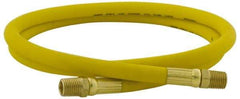 PRO-SOURCE - 1/2" ID x 3/4" OD 100' Long Multipurpose Air Hose - MNPT x MNPT Ends, 300 Working psi, 23 to 150°F, 1/2" Fitting, Yellow - Exact Tool & Supply