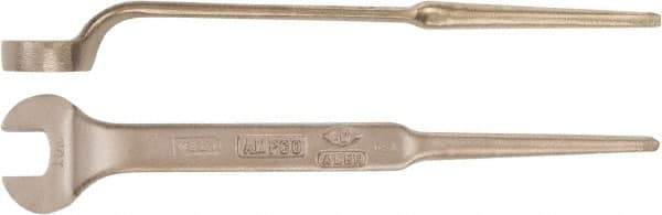 Ampco - 35mm Nonsparking Standard Spud Handle Open End Wrench - Single End, Plain Finish - Exact Tool & Supply
