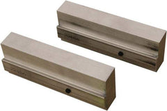 CarveSmart - 1" Wide x 2-1/4" High x 1" Thick, Flat/No Step Vise Jaw - Soft, Aluminum, Fixed Jaw, Compatible with 6" Vises - Exact Tool & Supply