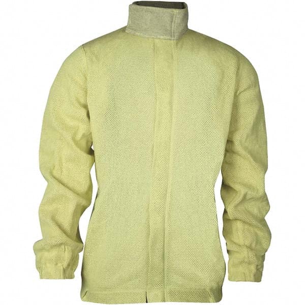 National Safety Apparel - Size S Yellow Cut Resistant Long Sleeve Zipped Shirt - Exact Tool & Supply
