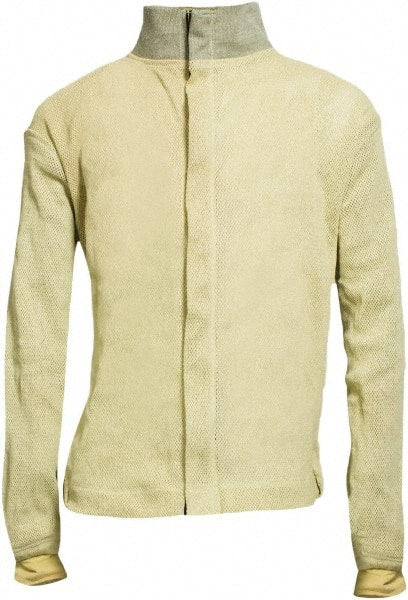 National Safety Apparel - Size XL Yellow Cut Resistant Long Sleeve Zipped Shirt - Exact Tool & Supply