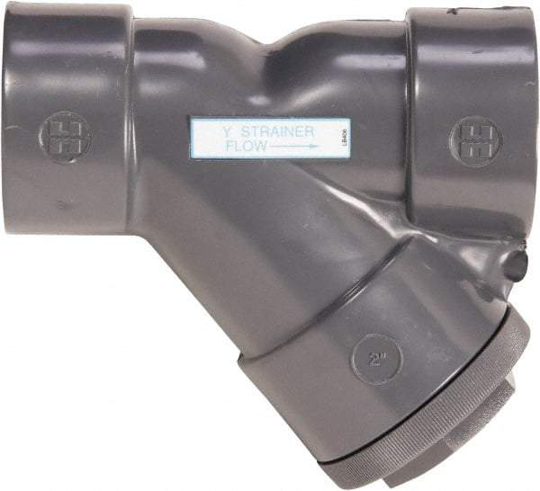 Hayward - 3/4" Pipe, Socket Ends, PVC Y-Strainer - 150 psi Pressure Rating - Exact Tool & Supply