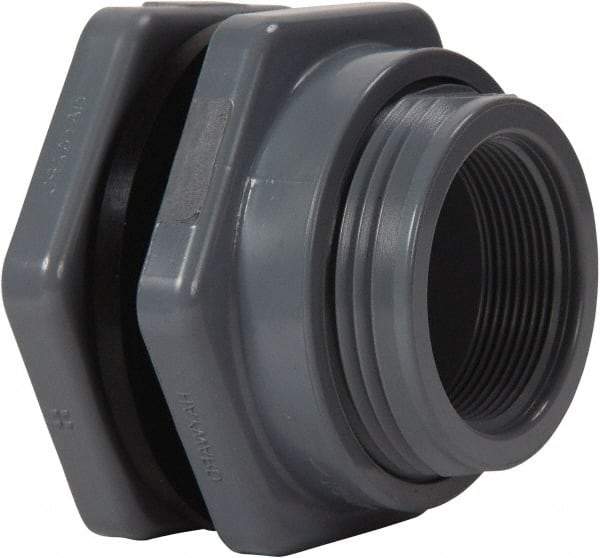 Hayward - 3" PVC Plastic Pipe Bulkhead Tank Adapter - Schedule 80, Socket x Thread End Connections - Exact Tool & Supply