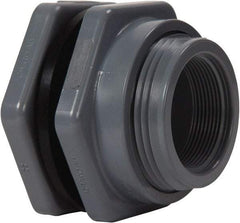 Hayward - 2" PVC Plastic Pipe Bulkhead Tank Adapter - Schedule 80, Socket x Thread End Connections - Exact Tool & Supply