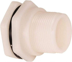 Hayward - 2" Polypropylene Plastic Pipe Bulkhead Tank Adapter - Schedule 80, Thread x Thread End Connections - Exact Tool & Supply
