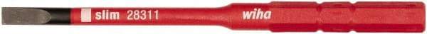 Wiha - 3mm Blade, 15/64" Drive Slotted Screwdriver Bit - 2-61/64" OAL - Exact Tool & Supply