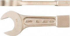 Ampco - 3-1/2" Nonsparking Standard Striking Open End Wrench - Single End, Plain Finish - Exact Tool & Supply