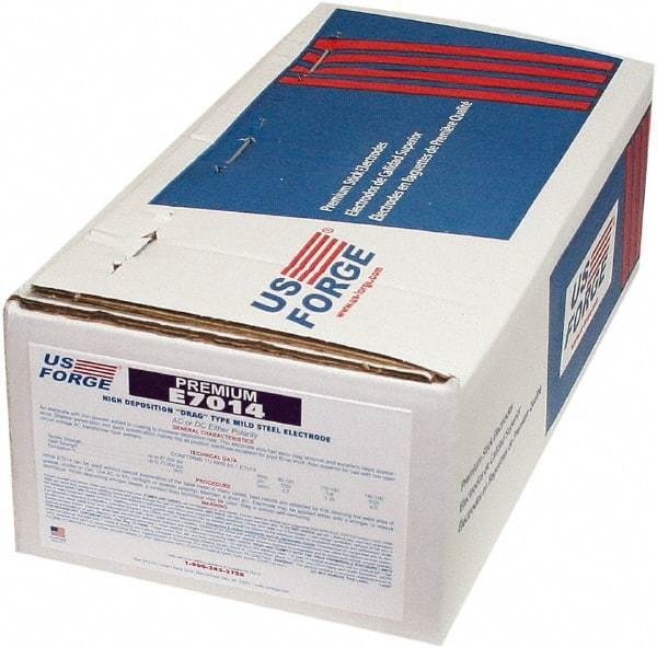Made in USA - 14" Long, 3/32" Diam, Mild Steel Arc Welding Electrode - E7014 - Exact Tool & Supply