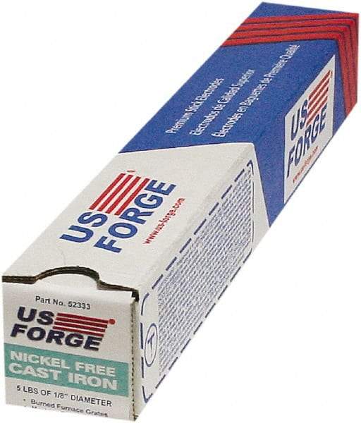 Made in USA - 14" Long, 1/8" Diam, Cast Iron Arc Welding Electrode - Cast Iron Rod (Nickel Free) - Exact Tool & Supply