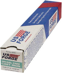 Made in USA - 14" Long, 1/8" Diam, Cast Iron Arc Welding Electrode - Cast Iron Rod (Nickel Free) - Exact Tool & Supply