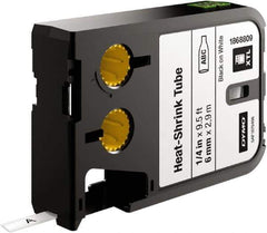 Dymo - 97" Long, 3:1, Polyolefin Heat Shrink Electrical Tubing - White - Exact Tool & Supply