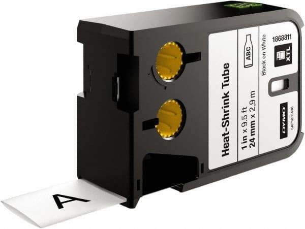 Dymo - 97" Long, 3:1, Polyolefin Heat Shrink Electrical Tubing - White - Exact Tool & Supply