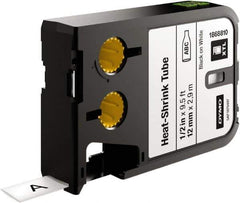 Dymo - 97" Long, 3:1, Polyolefin Heat Shrink Electrical Tubing - White - Exact Tool & Supply