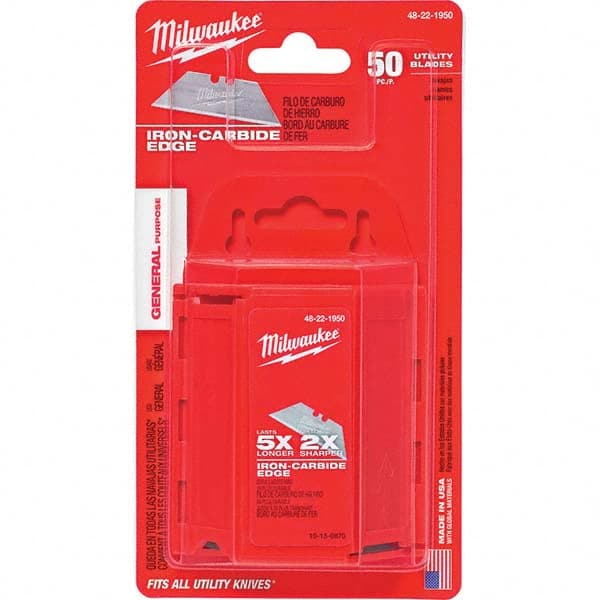 Milwaukee Tool - Knife Blades Type: Utility Knife Blade Material: Carbon Steel - Exact Tool & Supply
