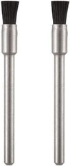 Dremel - 1/8" Brush Diam, Flat Faced, End Brush - 1/8" Diam Steel Shank, 15,000 Max RPM - Exact Tool & Supply