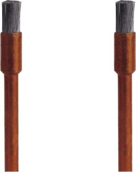 Dremel - 1/8" Brush Diam, Flat Faced, End Brush - 1/8" Diam Steel Shank, 15,000 Max RPM - Exact Tool & Supply