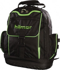 Hilmor - 19 Pocket Black Synthetic Backpack Tool Bag - 6" Wide x 14" Deep x 16" High - Exact Tool & Supply
