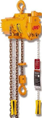 Ingersoll-Rand - 2,200 Lb Load Limit, 10' Max Height Air Chain Hoist - 70 SCFM at 90 PSI, 26 FPM Lift Speed, 18" Min Headroom, Pull Cord Control - Exact Tool & Supply