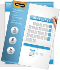 FELLOWES - 50 Self-Laminating Sheets - 3 mil Thick x 9-1/4" Wide x 1' Long - Exact Tool & Supply