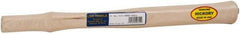 Made in USA - 16" Long Replacement Handle for Ball Pein, Machinist & Riveting Hammers - 1-1/16" Eye Length x 19/32" Eye Width, Hickory, Material Grade Type A - Exact Tool & Supply