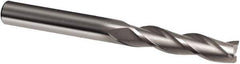 Guhring - 3/8", 1-5/8" LOC, 3/8" Shank Diam, 4" OAL, 3 Flute, Solid Carbide Square End Mill - Single End, Uncoated, Spiral Flute, 30° Helix, Right Hand Cut, Right Hand Flute, Series 3169 - Exact Tool & Supply