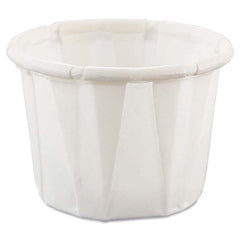 DART - Paper Portion Cups, .5 oz, White, 250/Bag, 20 Bags/Carton - Exact Tool & Supply