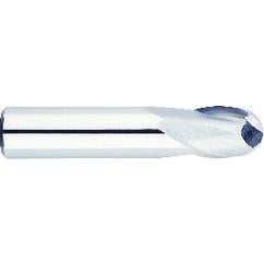 1/2" Dia. - 2-1/2" OAL - Solid CBD - Bright - Ball Nose SE EM - 2 FL - Exact Tool & Supply