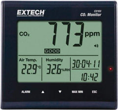 Extech - 23 to 122°F, 0 to 99.9% Humidity Range, Air Quality Monitor - Exact Tool & Supply