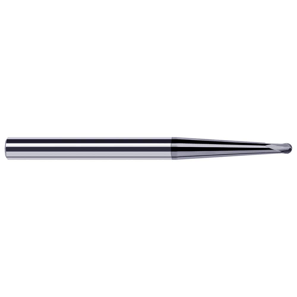 Harvey Tool - Ball End Mills; Mill Diameter (Inch): 5/64 ; Mill Diameter (Decimal Inch): 0.0780 ; Number of Flutes: 2 ; Length of Cut (Inch): 1/16 ; Length of Cut (Decimal Inch): 0.0620 ; Material: Solid Carbide - Exact Tool & Supply