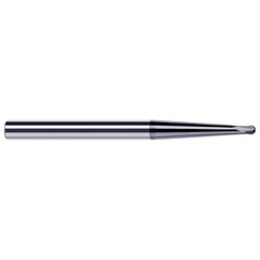 Harvey Tool - Ball End Mills; Mill Diameter (Inch): 5/64 ; Mill Diameter (Decimal Inch): 0.0780 ; Number of Flutes: 2 ; Length of Cut (Inch): 1/16 ; Length of Cut (Decimal Inch): 0.0620 ; Material: Solid Carbide - Exact Tool & Supply