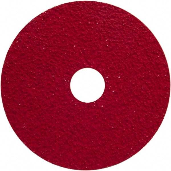 Norton - 4-1/2" Diam 7/8" Hole 24 Grit Fiber Disc - Very Coarse Grade, Ceramic Alumina - Exact Tool & Supply