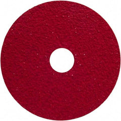 Norton - 4-1/2" Diam 7/8" Hole 24 Grit Fiber Disc - Very Coarse Grade, Ceramic Alumina - Exact Tool & Supply