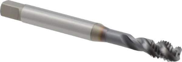 OSG - 3/8-16 UNC 3 Flute 2B Modified Bottoming Spiral Flute Tap - Powdered Metal, TiCN Finish, 100mm OAL, Right Hand Flute, Right Hand Thread, H5, Series 16505 - Exact Tool & Supply