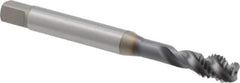 OSG - 3/8-16 UNC 3 Flute 2B Modified Bottoming Spiral Flute Tap - Powdered Metal, TiCN Finish, 100mm OAL, Right Hand Flute, Right Hand Thread, H5, Series 16505 - Exact Tool & Supply