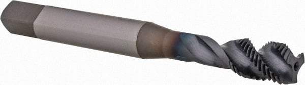 OSG - 3/8-24 UNF 3 Flute 2B Modified Bottoming Spiral Flute Tap - Powdered Metal, TiCN Finish, 90mm OAL, Right Hand Flute, Right Hand Thread, H4, Series 16505 - Exact Tool & Supply