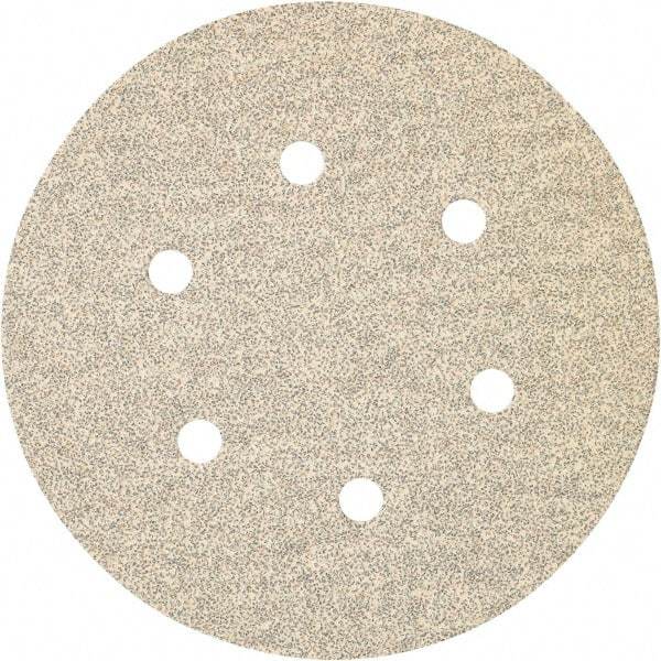 Porter-Cable - 6" Diam, 220 Grit Zirconia Alumina Adhesive PSA Disc - Very Fine Grade, Tan, C Weighted Backing, Flexible, 15,000 Max RPM - Exact Tool & Supply