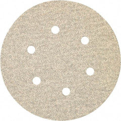 Porter-Cable - 6" Diam, 220 Grit Zirconia Alumina Adhesive PSA Disc - Very Fine Grade, Tan, C Weighted Backing, Flexible, 15,000 Max RPM - Exact Tool & Supply